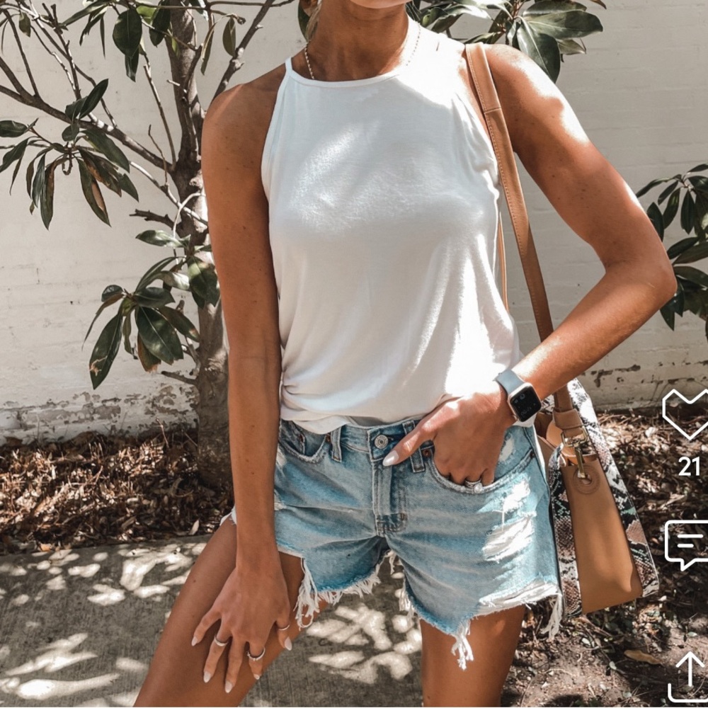 Amazon White Tank Top Classic Sleeveless Style